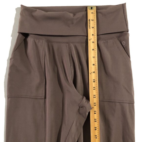 Danskin Jogger Womens Sz SP Brown Harem Boyfriend High Rise Waist Pull On Pants - Picture 7 of 13